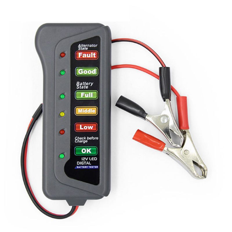 Alternator Tester Digital Diagnostic Tool - Testeur de batterie de voiture 12V,