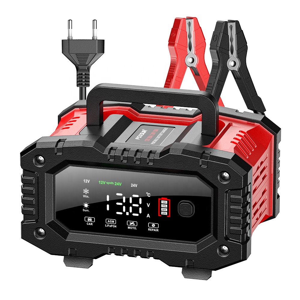 Smart Car Battery Charger 12V 24V 20A - Chargeur de batterie de voiture intelligent