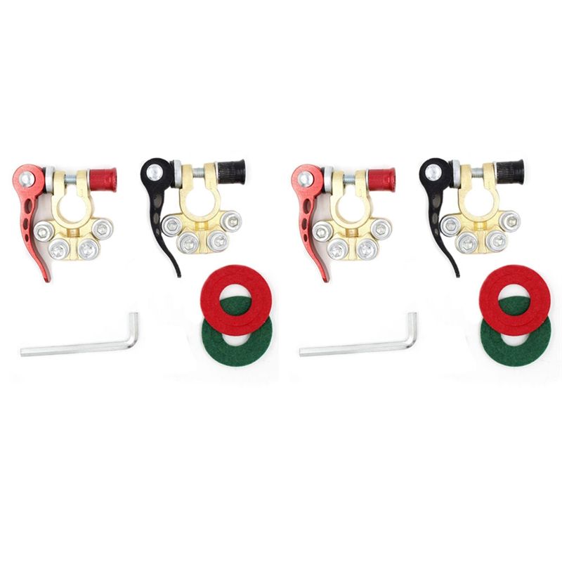 Battery Terminal Clamps Quick Release Brass - 2X 12V 24V Bornes de batterie