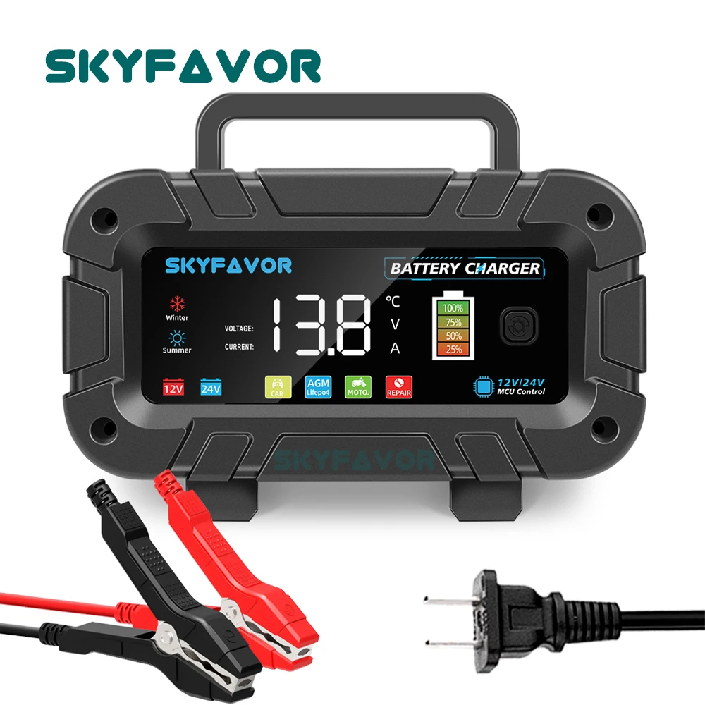 Chargeur de batterie intellige - Smart Car Battery Charger 12V 24V 20A avis et prix