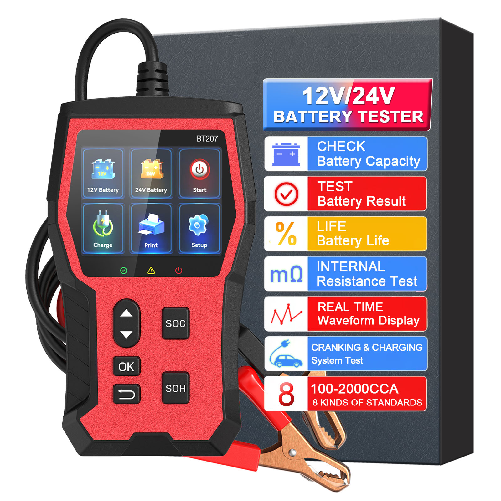 Testeur de batterie automobile - Car Battery Load Tester Digital Cranking avis et prix