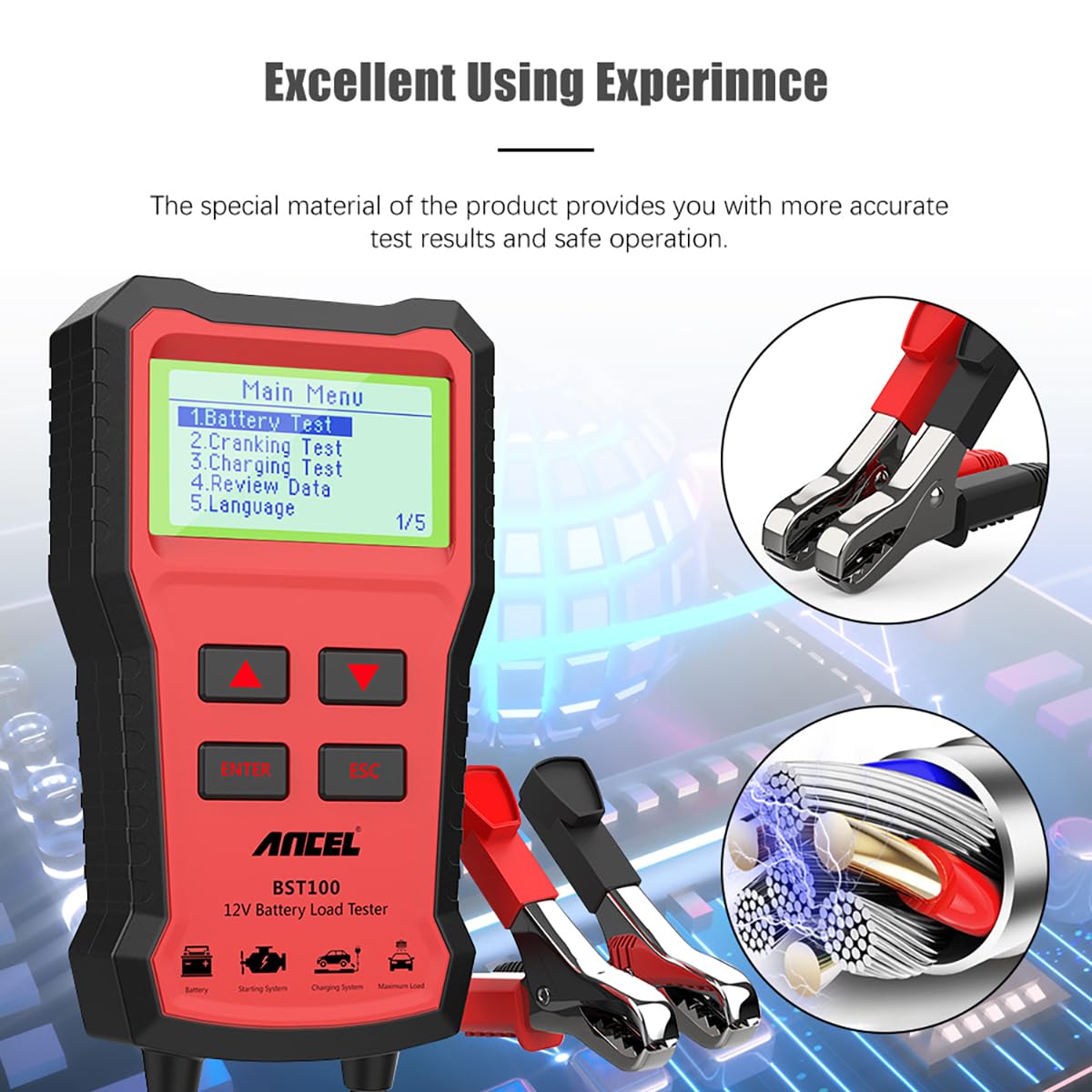 Testeur de batterie de voiture - Car Battery Load Tester Digital Cranking avis et prix