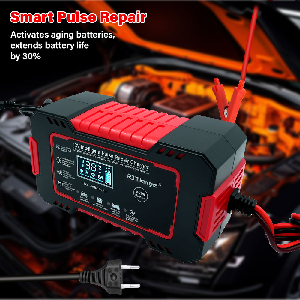 Chargeur de batterie de voitur - Smart Car Battery Charger 12V 24V 20A avis et prix