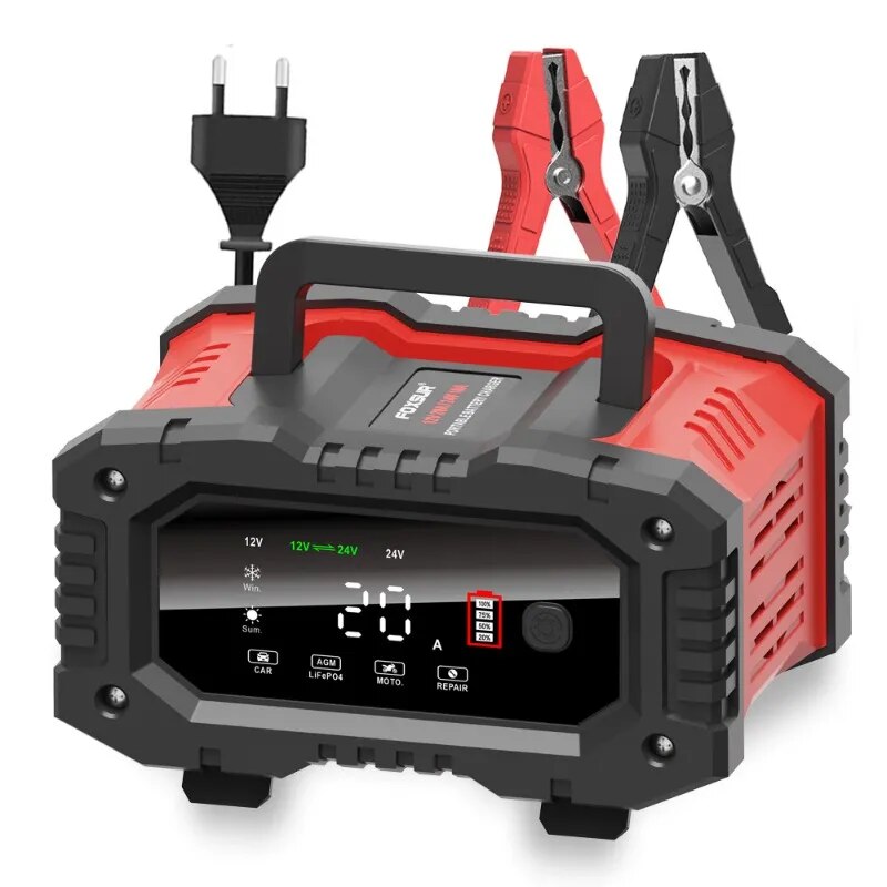 Chargeur de batterie intellige - Smart Car Battery Charger 12V 24V 20A avis et prix