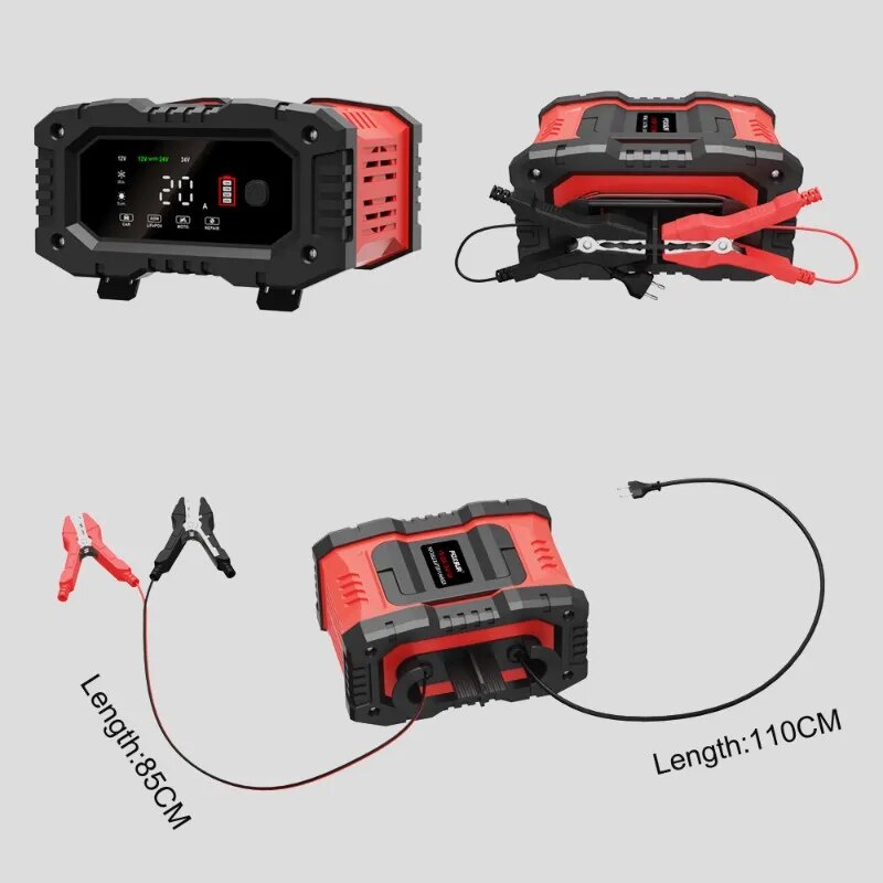 Chargeur de batterie intellige - Smart Car Battery Charger 12V 24V 20A avis et prix