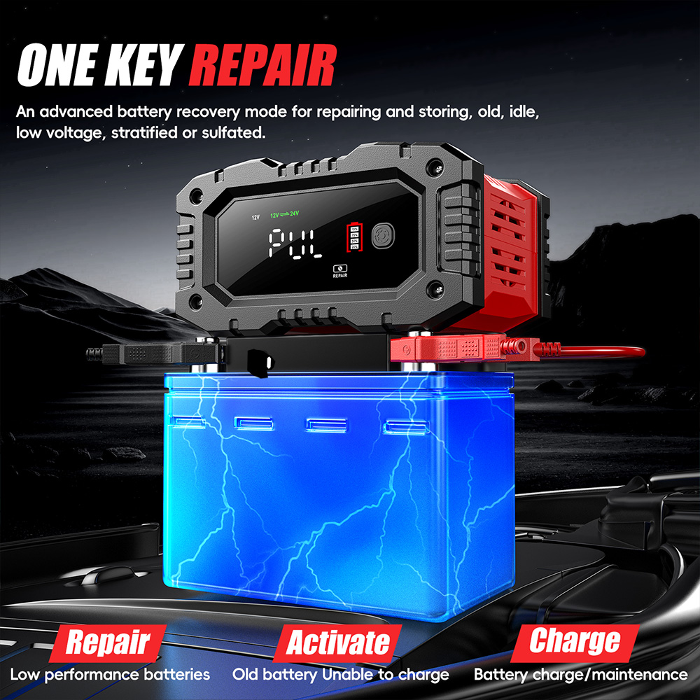 Chargeur de batterie intellige - Smart Car Battery Charger 12V 24V 20A avis et prix