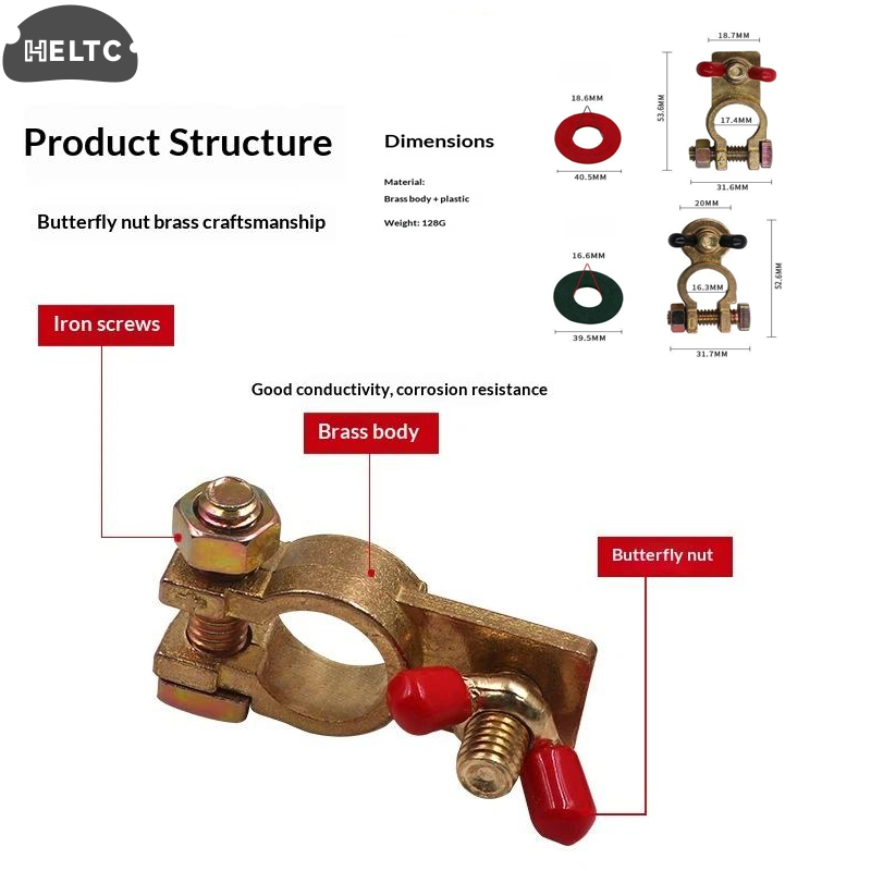1 ensemble de connecteurs à pi - Battery Terminal Clamps Quick Release Brass avis et prix