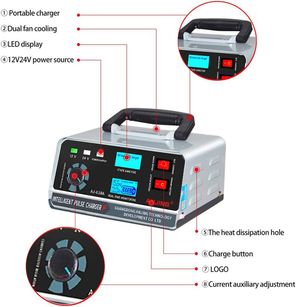 Chargeur de batterie intellige - Lead Acid Battery Pulse Repair Desulfator avis et prix
