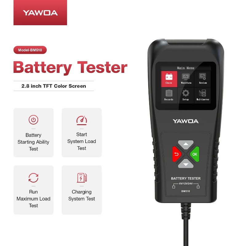 Testeur de batterie de voiture - Car Battery Load Tester Digital Cranking avis et prix