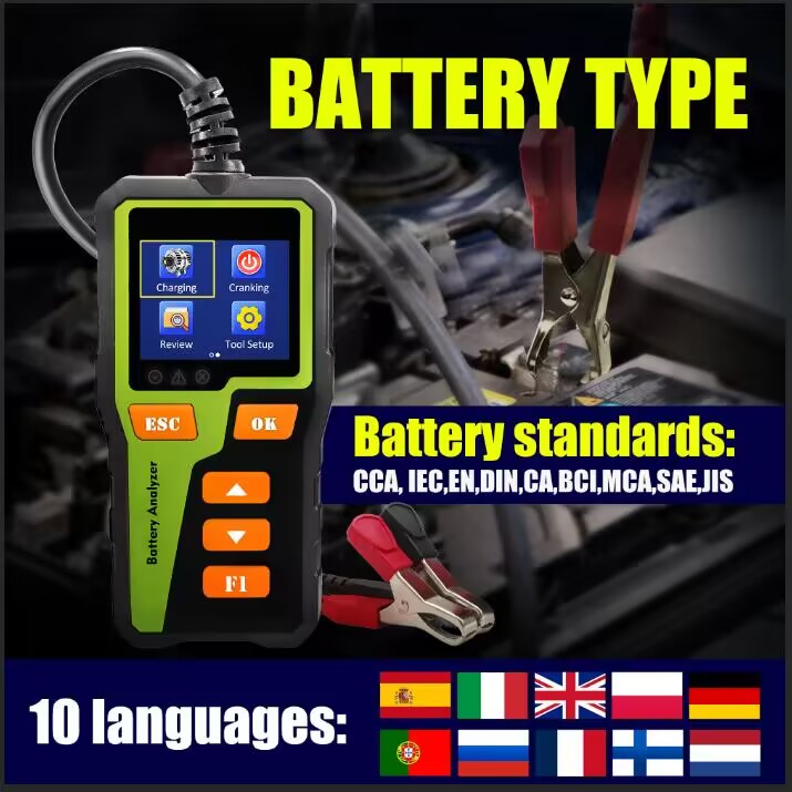 Testeur de batterie de voiture - Car Battery Load Tester Digital Cranking avis et prix