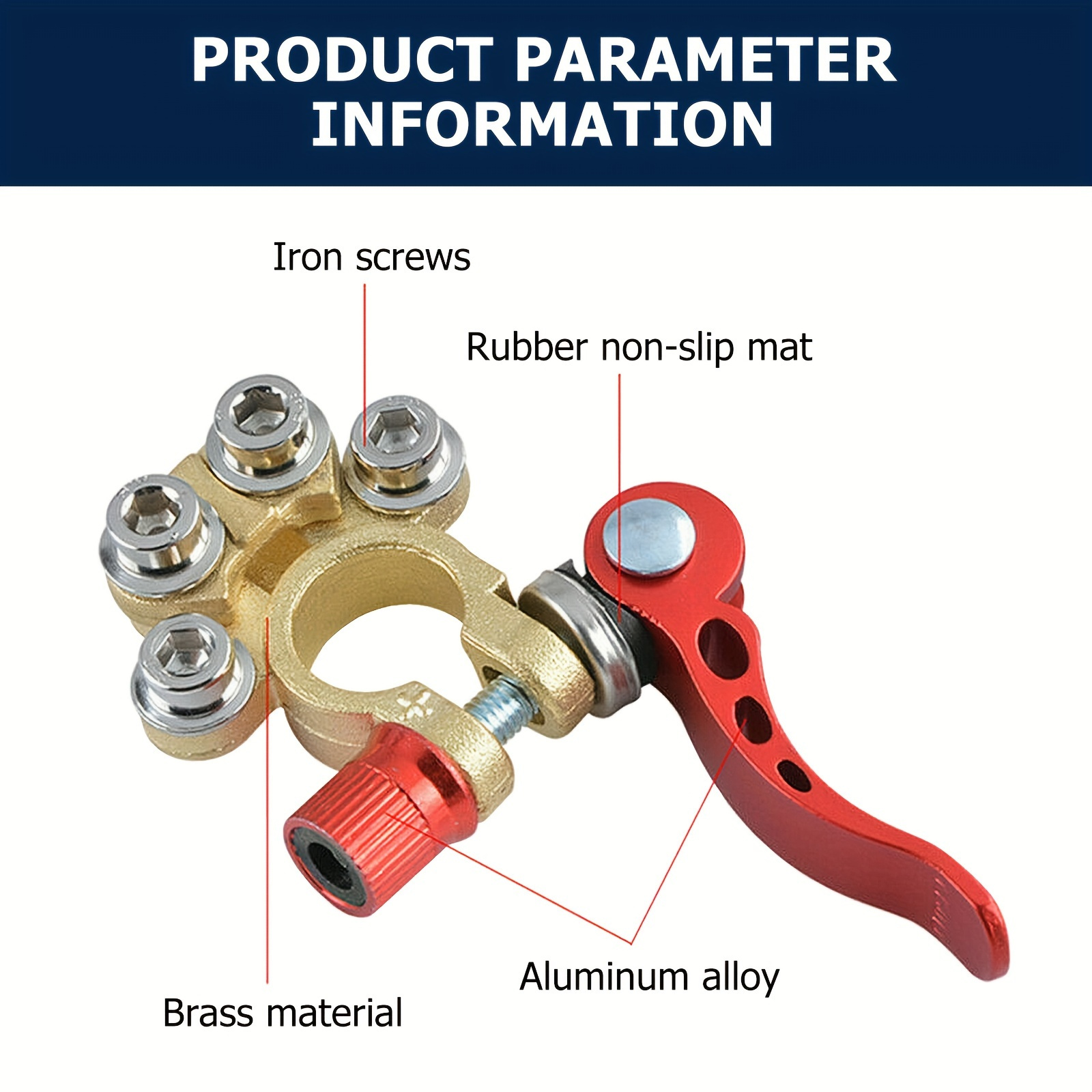 1 Ensemble de bornes de batter - Battery Terminal Clamps Quick Release Brass avis et prix