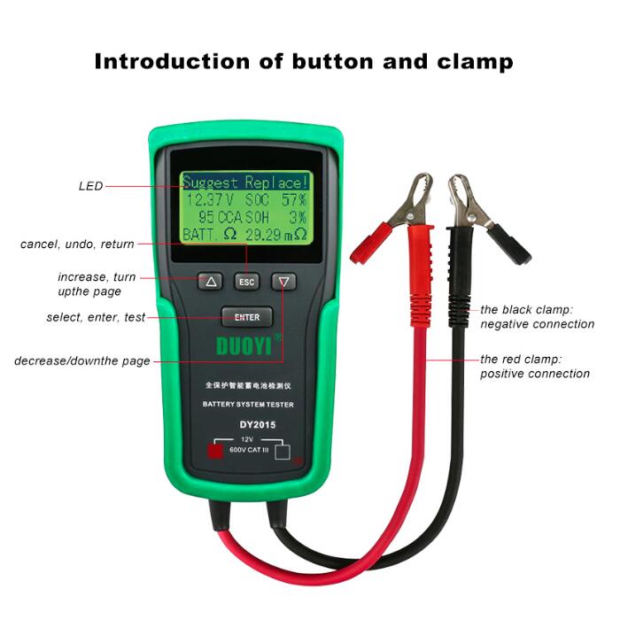 DUOYI DY2015 12V testeur de sy - Car Battery Load Tester Digital Cranking avis et prix